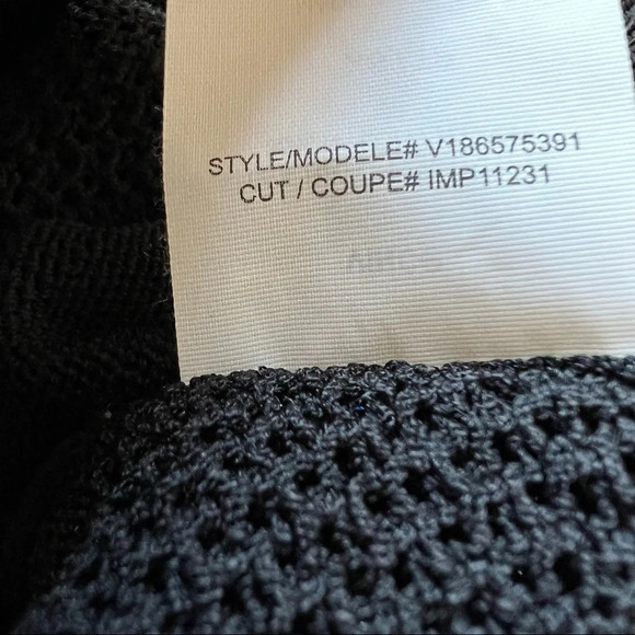 Vince mesh inset crewneck sweater black 5494 - Picture 10 of 10